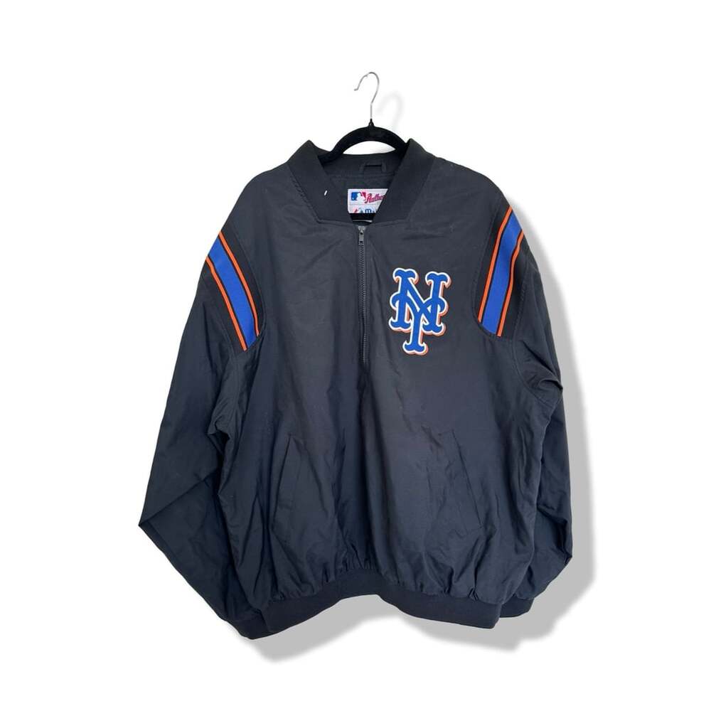 Majestic New York Mets MLB Authentic Collection 1/4 Zip Windbreaker Jacket